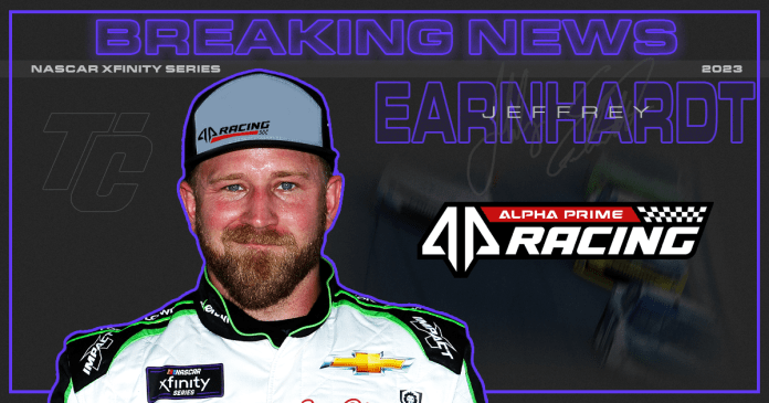 Jeffrey Earnhardt 2023 Alpha Prime Racing Serie Xfinity de NASCAR