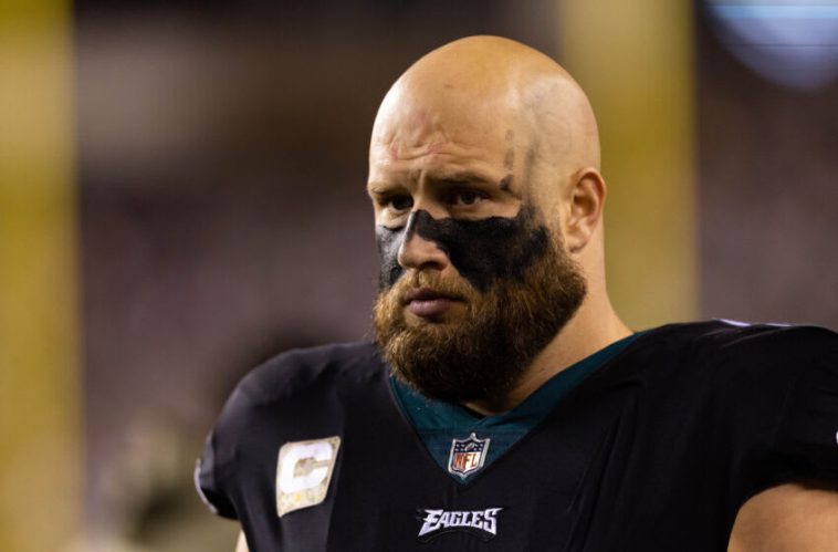 El tackle ofensivo de los Philadelphia Eagles, Lane Johnson.  (Bill Streicher-USA TODAY Sports)