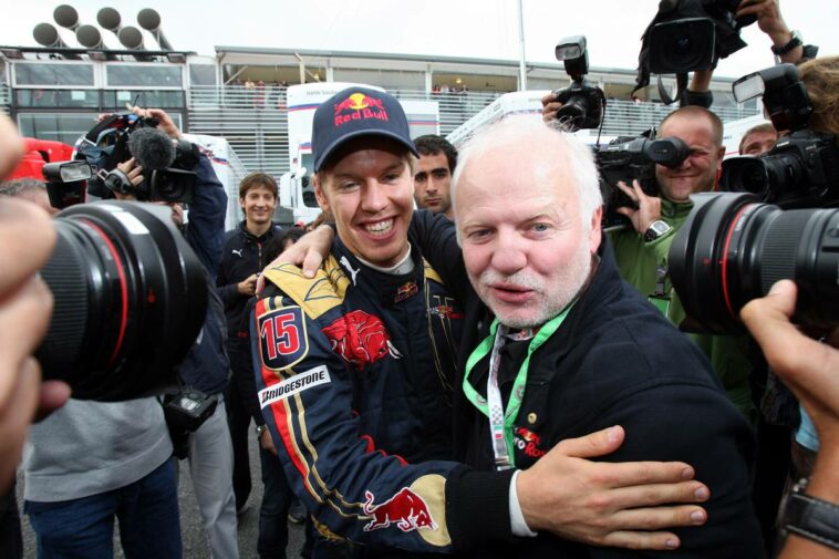 14.09.2008 Monza, Italia, Sebastian Vettel (GER), Scuderia Toro Rosso con su padre Norbert - Campeonato del Mundo de Fórmula 1, Rd 14, Gran Premio de Italia, Domingo