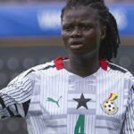 Rebecca Atinga de Ghana reacciona durante un partido en la Copa Mundial Sub-20