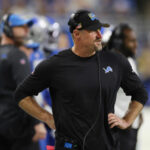 El entrenador en jefe Dan Campbell de los Detroit Lions (Foto de Gregory Shamus/Getty Images)