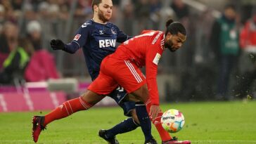 Serge Gnabry fue sustituido en el descanso del empate 1-1 del Bayern de Múnich ante el Colonia