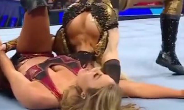 Scarlett Bordeaux sufrió un percance de vestuario durante su último combate en WWE