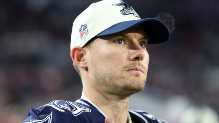 El pateador de lugar de los Dallas Cowboys, Brett Maher.  (Kim Klement-USA TODAY Deportes)