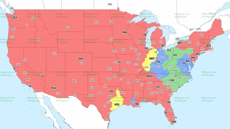 Mapa de cobertura de la NFL 2022: horario de TV Semana 18