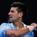 Novak Djokovic golpe de derecha en el Abierto de Australia