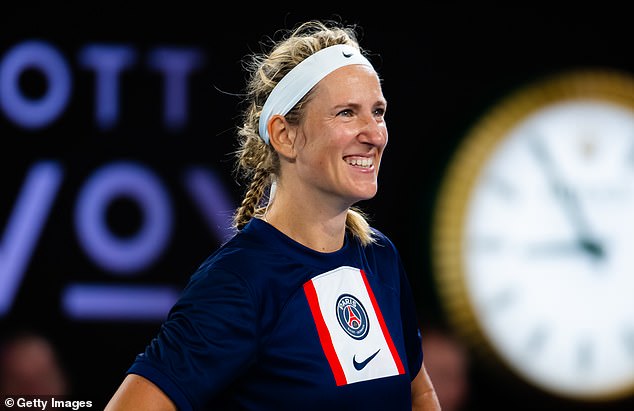 Victoria Azarenka se ha puesto la camiseta del PSG después de cada partido en el Abierto de Australia