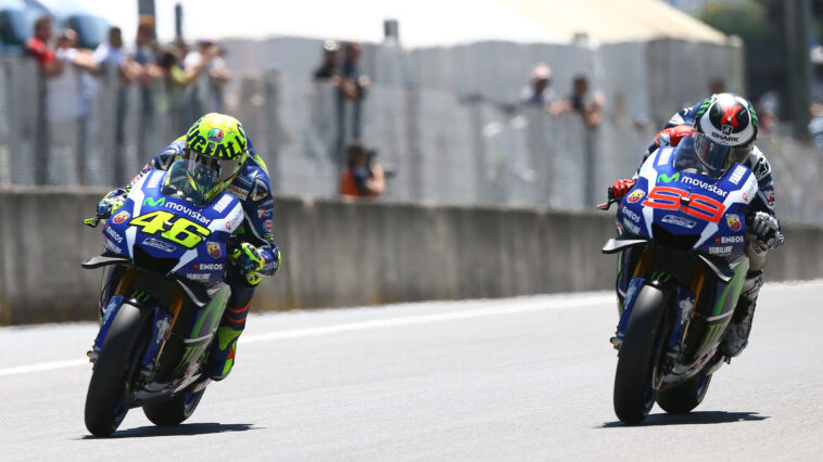 Jorge Lorenzo Valentino Rossi Yamaha MotoGP