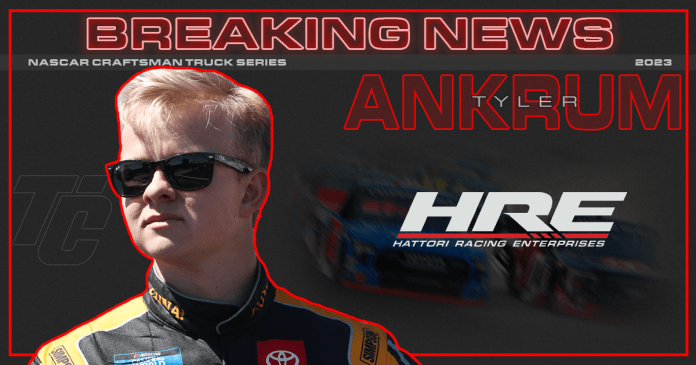 Tyler Ankrum 2023 NASCAR Craftsman Truck Series Hattori Racing Enterprises