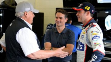 Jimmie Johnson, Rick Hendrick y Jeff Gordon en Homestead-Miami Speedway - 2018