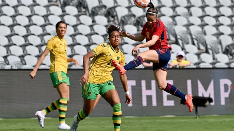 Partido de fútbol femenino de la Copa de Naciones 2023 entre España y Jamaica