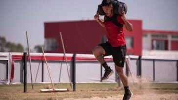 Sergio Barreto, en un entrenamiento del Rojo. (Foto: Prensa Independiente)