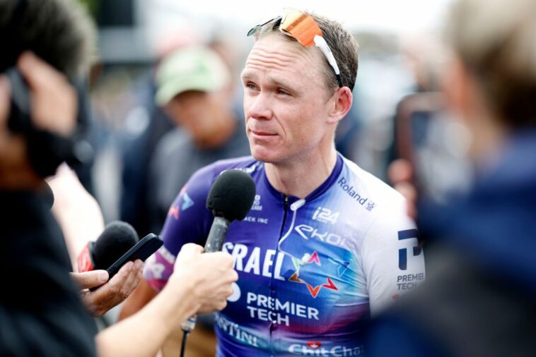 Chris Froome realiza su duro entrenamiento en los 267 km de Melbourne a Warrnambool