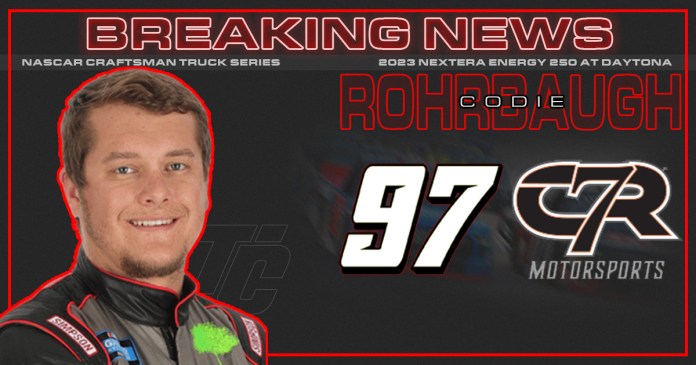 Codie Rohrbaugh 2023 NASCAR Craftsman Truck Series CR7 Motorsports No. 97 camión segundo camión NextEra Energy 250