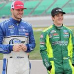 Los pilotos de NASCAR Todd Gilliland y Harrison Burton