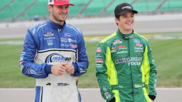 Los pilotos de NASCAR Todd Gilliland y Harrison Burton