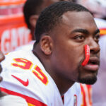 INDIANAPOLIS, IN - 25 DE SEPTIEMBRE: Chris Jones #95 de los Kansas City Chiefs es visto durante el partido contra los Indianapolis Colts en el Lucas Oil Stadium el 25 de septiembre de 2022 en Indianápolis, Indiana.  (Foto de Michael Hickey/Getty Images)