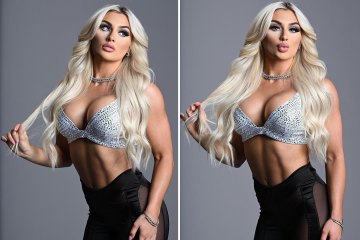 La aturdidora de WWE Stratton 'luce fuego' mientras usa un sostén brillante con pantalones de malla