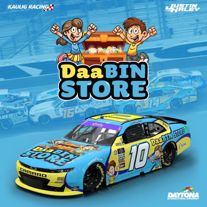 Justin Haley Kaulig Racing 2023 NASCAR patrocina el patrocinio de DaaBIN Store NASCAR