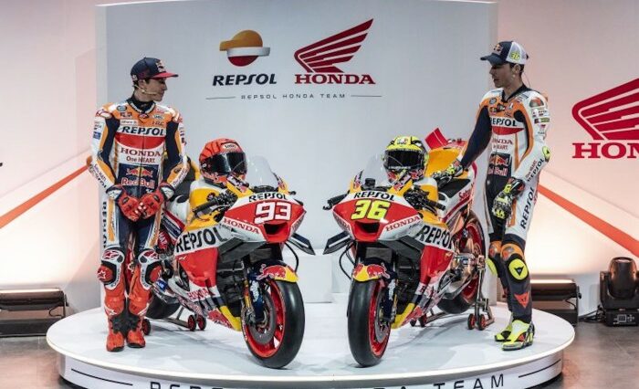 Márquez y Mir presentan la decoración Repsol Honda MotoGP 2023