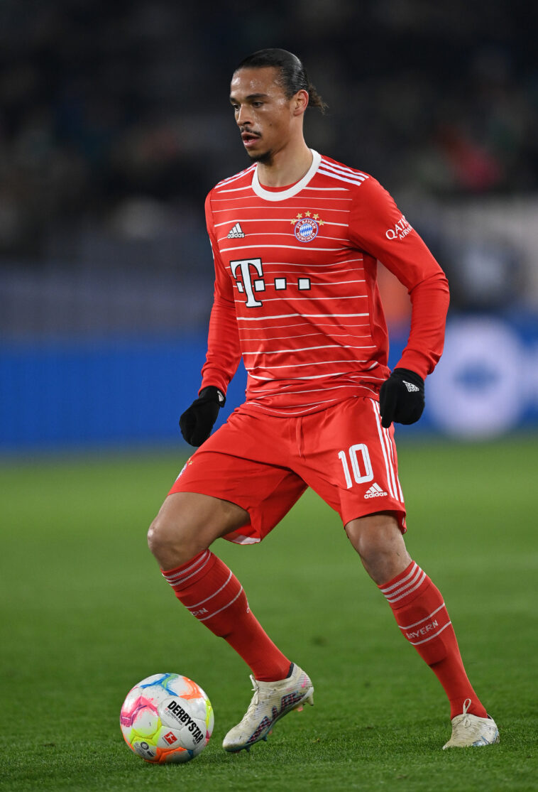 Leroy Sane en acción para el Bayern durante su reciente victoria por 3-1 sobre el Wolfsburgo.