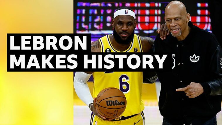 Mira a LeBron James romper el récord histórico de anotaciones de la NBA