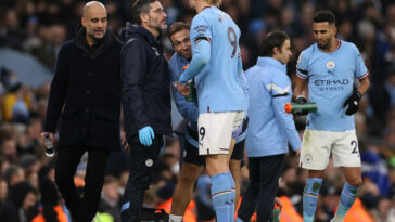 Preocupación en el Manchester City con Haaland: Recibió un fuerte golpe, estaba incómodo