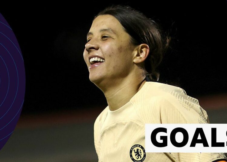 Semifinal de la Copa de la Liga Femenina: Sam Kerr anota cuatro y el Chelsea derrota al West Ham