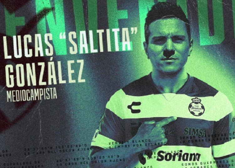 Santos Laguna hace oficial el fichaje de Lucas 'Saltita' González