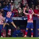 Una primicia futbolística el sábado cuando Ángel Correa llegó a celebrar su gol en el banquillo en el empate 1-1 del Atlético de Madrid con el Getafe