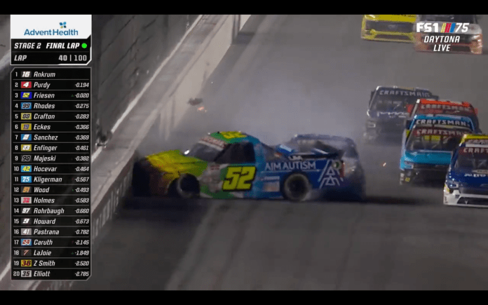 Stewart friesen accidente de daytona 2023 ben rhodes