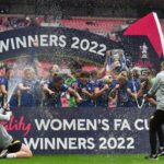 Chelsea celebra vencer al Manchester City para ganar la Copa FA Femenina 2022