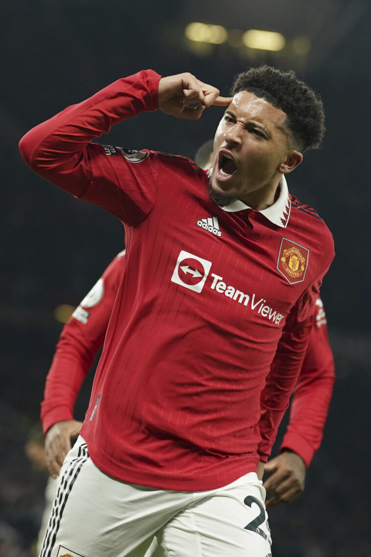 Jadon Sancho rescató al Manchester United en la segunda mitad