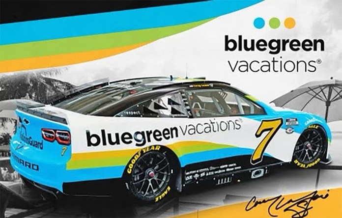 Corey LaJoie Patrocinio de Bluegreen Vacations 2023 NASCAR Cup Series Richmond Raceway Spire Motorsports patrocinadores