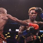 Harrison (izquierda) ha luchado contra algunos oponentes de primer nivel, como Jermell Charlo (en la foto).  El nativo de Detroit es el único luchador que venció al campeón mundial en las filas profesionales.