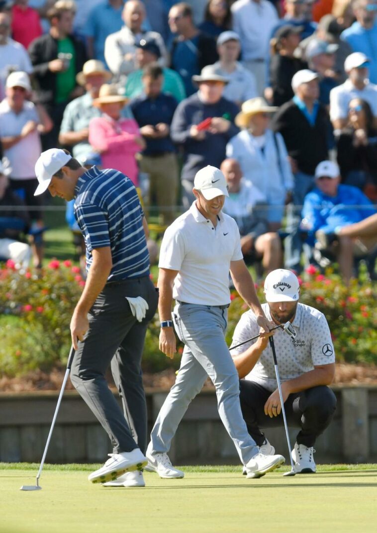 Ese grupo de marquesina de Jon Rahm, Scottie Scheffler y Rory McIlroy seguro se vino abajo el jueves en el Players