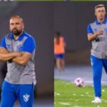 Marcelo Bravo y Hernán Manrique dirigieron al Fortín en el Kempes. (foto Prensa Vélez)