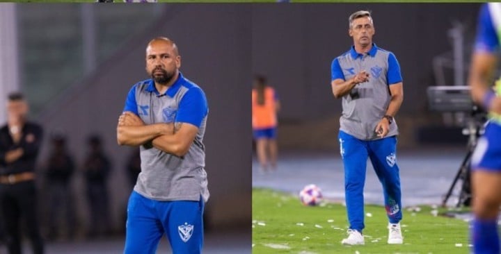 Marcelo Bravo y Hernán Manrique dirigieron al Fortín en el Kempes. (foto Prensa Vélez)