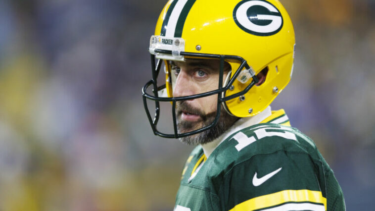 El mariscal de campo de los Empacadores de Green Bay, Aaron Rodgers.  (Jeff Hanisch-USA TODAY Deportes)