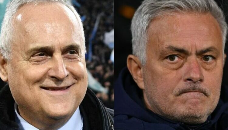 Lotito y Mourinho ¡casi llegan a las manos!  tras el Lazio-Roma