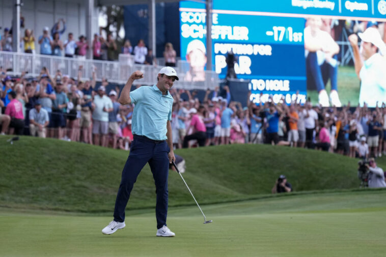 Scottie Scheffler capturó tanto The Players Championship como el puesto número 1 en nuestro ranking de poder de Full Swing.  ¡Buen trabajo!  (David Yeazell-USA TODAY Deportes)