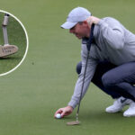 Rory McIlroy alinea un putt