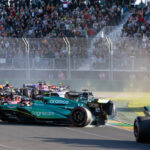 MELBOURNE, AUSTRALIA - 2 DE ABRIL: Fernando Alonso (14) conduciendo para Aston Martin Aramco Cognizant F1