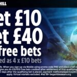 Apuestas gratuitas de fútbol: obtenga un bono de £ 40 cuando apueste £ 10 con William Hill
