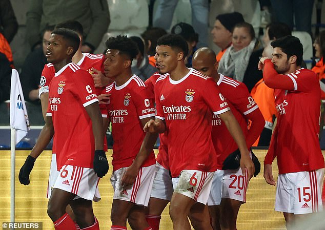 El Benfica se enfrentará el martes al Inter de Milán en la ida de los cuartos de final de la Champions League