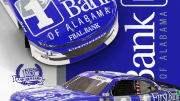 First Bank of Alabama patrocina a Sam Mayer en Talladega