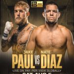 Cartel de la pelea entre Jake Paul y Nate Diaz