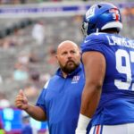 Dexter Lawrence está exigiendo un nuevo contrato de los Gigantes.  Nfl Ny Giants Juego de pretemporada contra Bengals Bengals en Giants