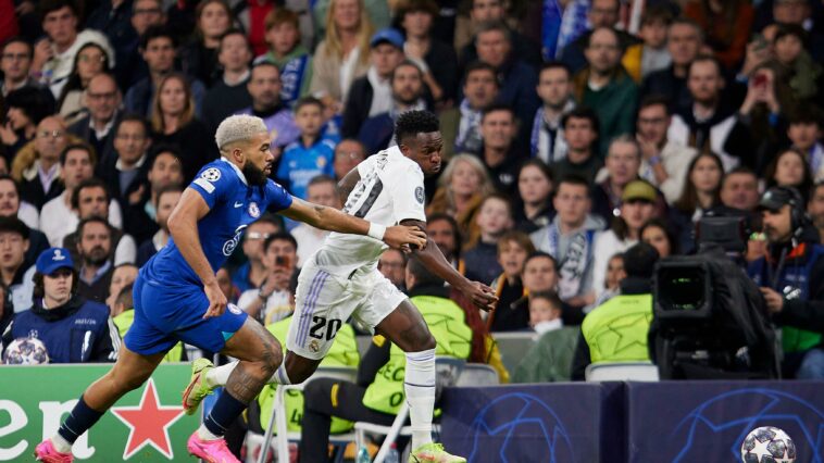 Vinicius Jr and Co le dio al lateral derecho del Chelsea, Reece James, una noche tórrida