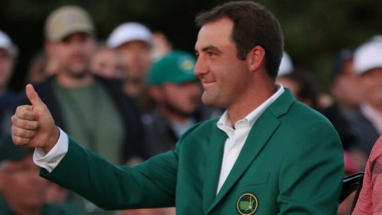 Scottie Scheffler con su chaqueta verde Masters